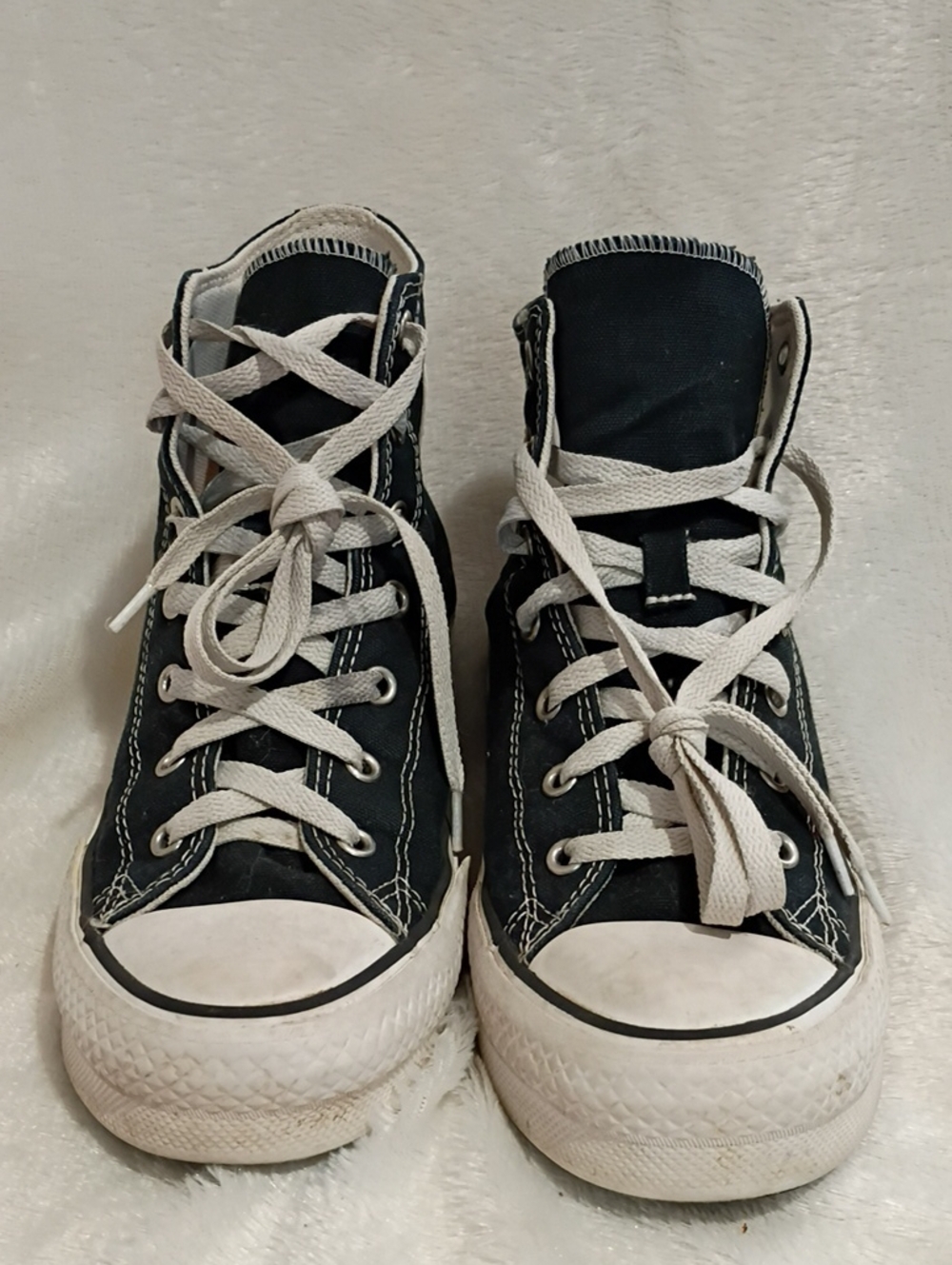 Converse Black High-Top Sneakers with White Laces